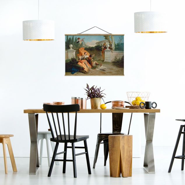 Stoffbild mit Posterleisten - Giovanni Battista Tiepolo - Rinaldo und Armida - Querformat 3:2