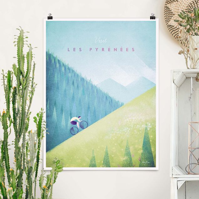 Poster Berge Reiseposter - Die Pyrenäen