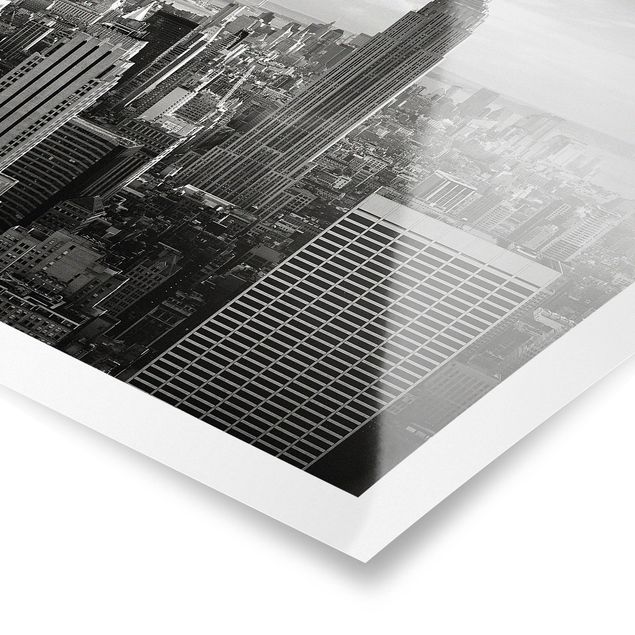 Poster - Manhattan Skyline - Quadrat 1:1