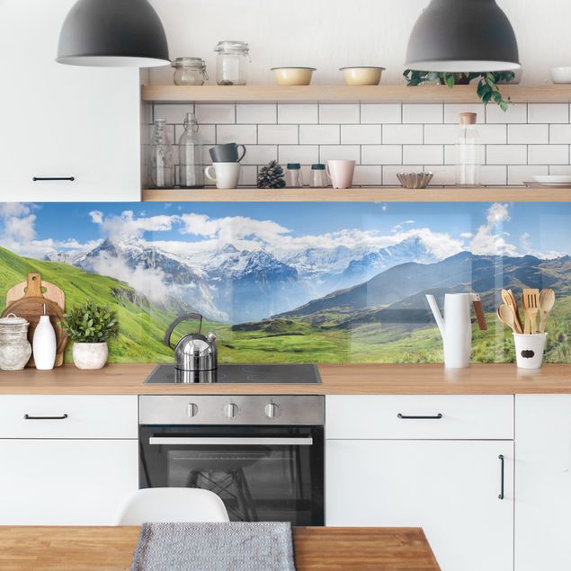 Küchenspiegel Schweizer Alpenpanorama