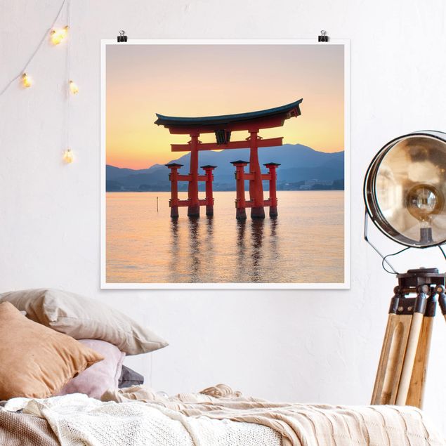 Poster Skyline Torii am Itsukushima