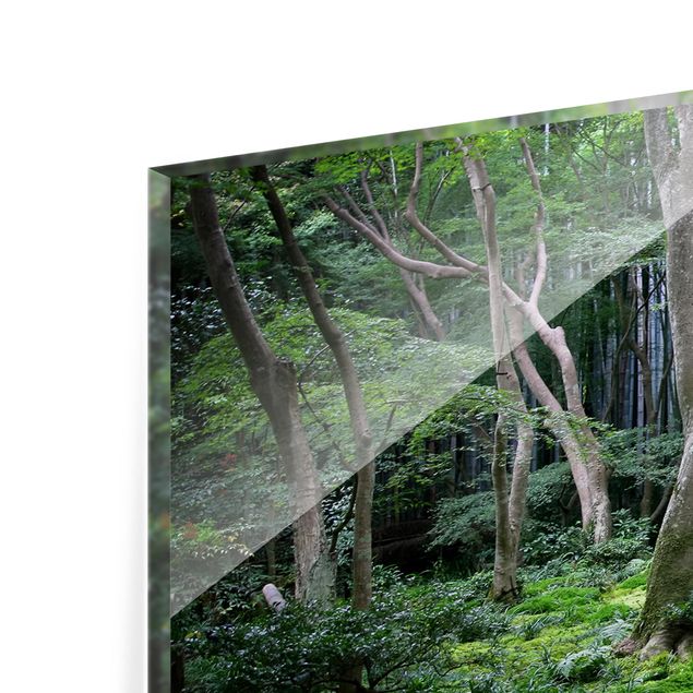 Spritzschutz Glas - Japanischer Wald - Panorama - 5:2