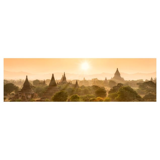 Küchenrückwand Motiv Sonnenuntergang über Bagan