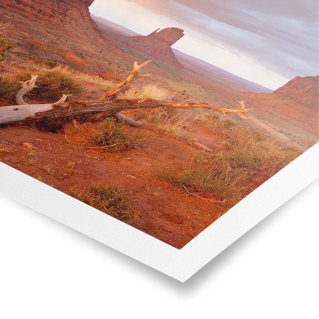 Moderne Poster Monument Valley bei Sonnenuntergang