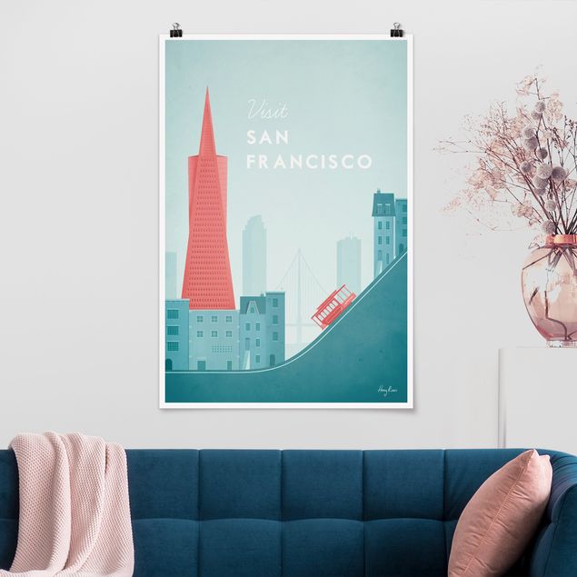 Wand Poster XXL Reiseposter - San Francisco