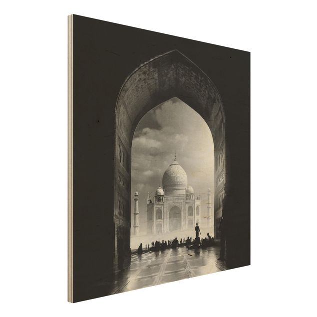 Holzbilder Das Tor zum Taj Mahal