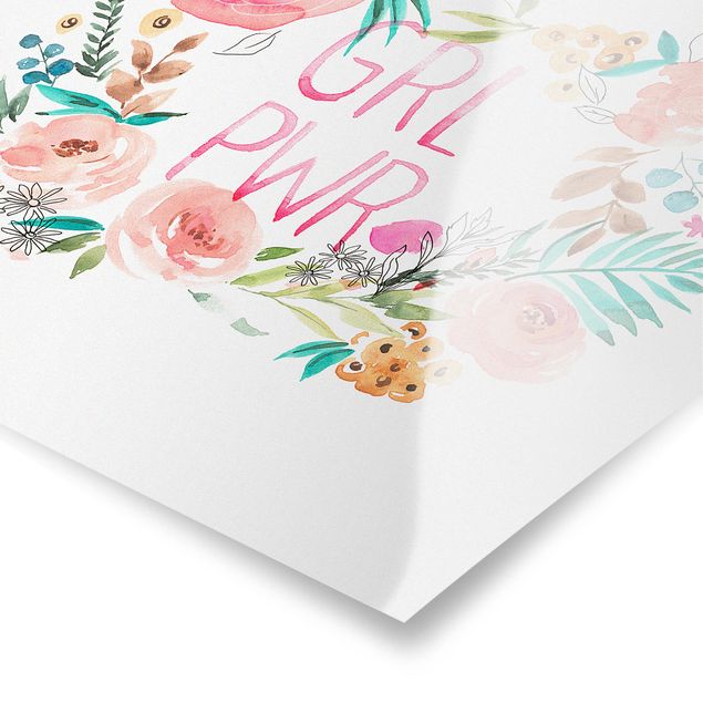 Poster bestellen Rosa Blüten - Girl Power