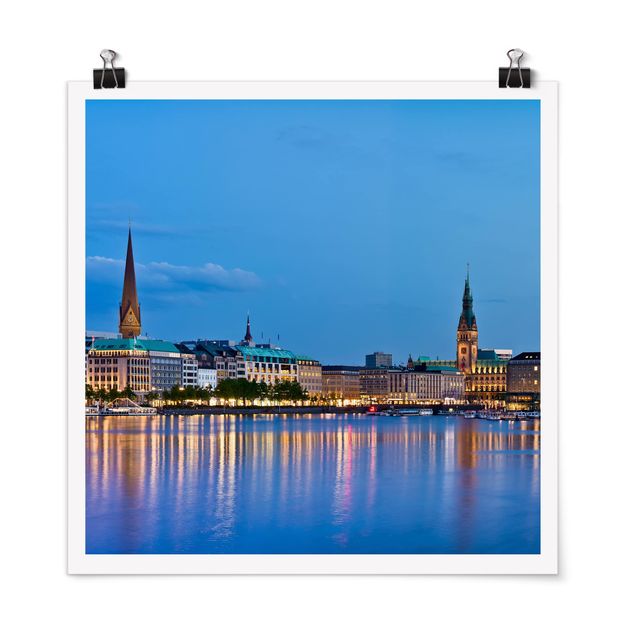 Poster - Hamburg Skyline - Quadrat 1:1