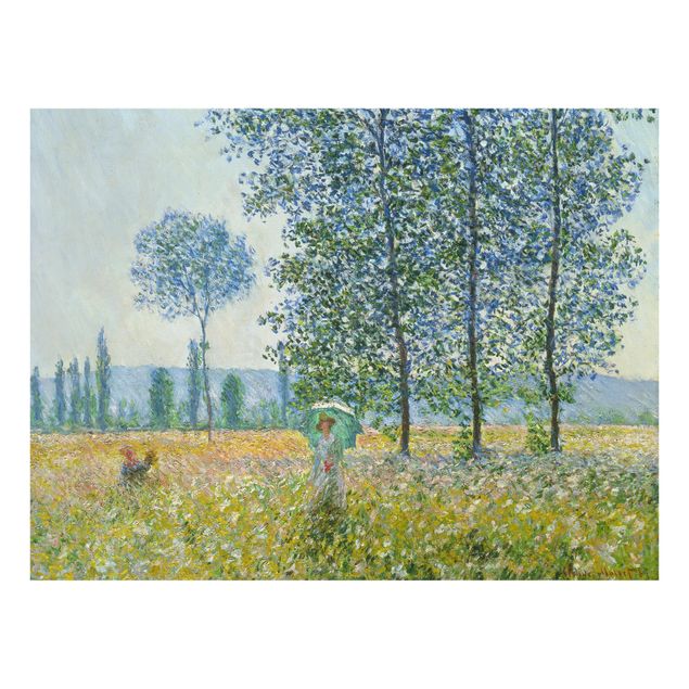 Spritzschutz Künstler Claude Monet - Felder im Frühling