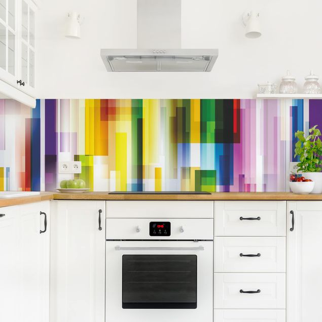 Küche Wandpaneel Rainbow Cubes