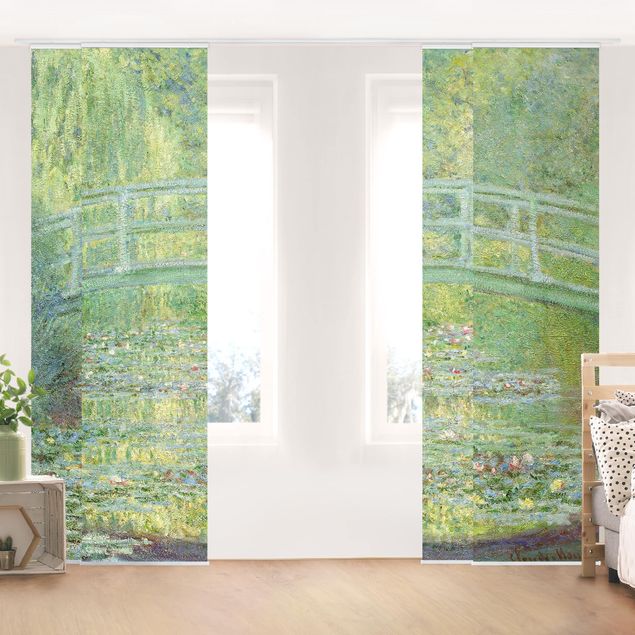 Schiebegardinen Set - Claude Monet - Japanische Brücke - 4 Flächenvorhänge