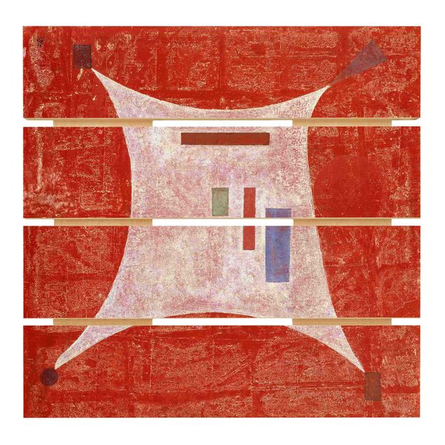 Holzbild - Wassily Kandinsky - Vier Ecken - Quadrat 1:1