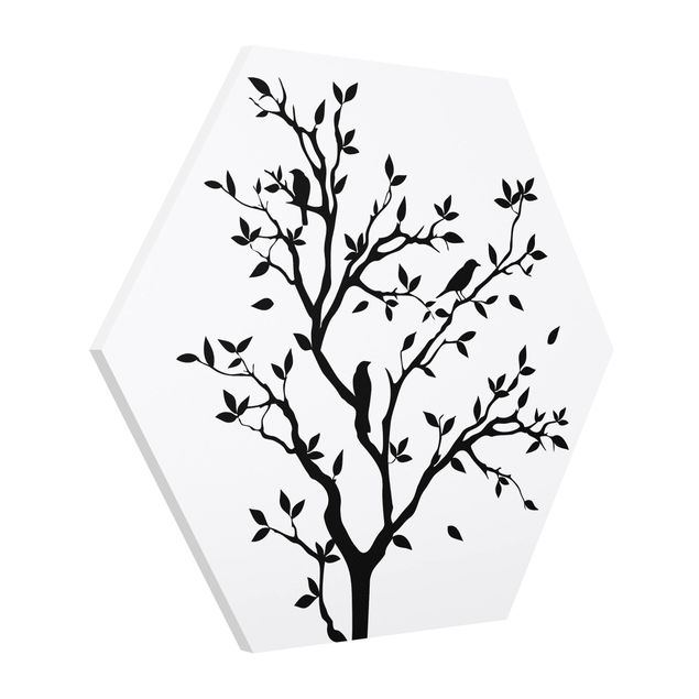 Hexagon Bild Forex - No.YK14 Zwitschernder Baum