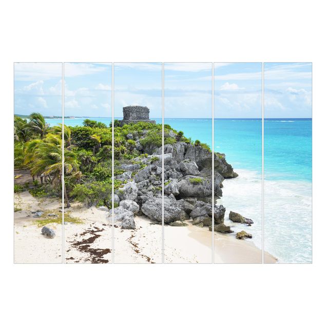 Schiebegardinen Set - Karibikküste Tulum Ruinen - Flächenvorhänge