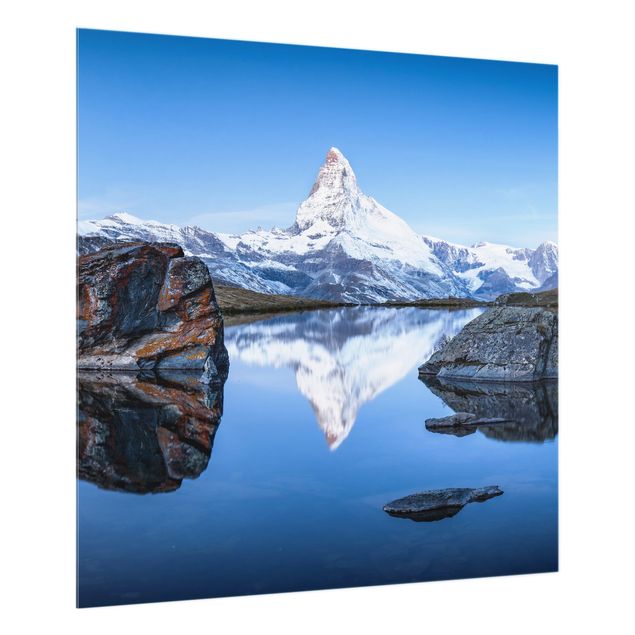 Spritzschutz Künstler Stellisee vor dem Matterhorn