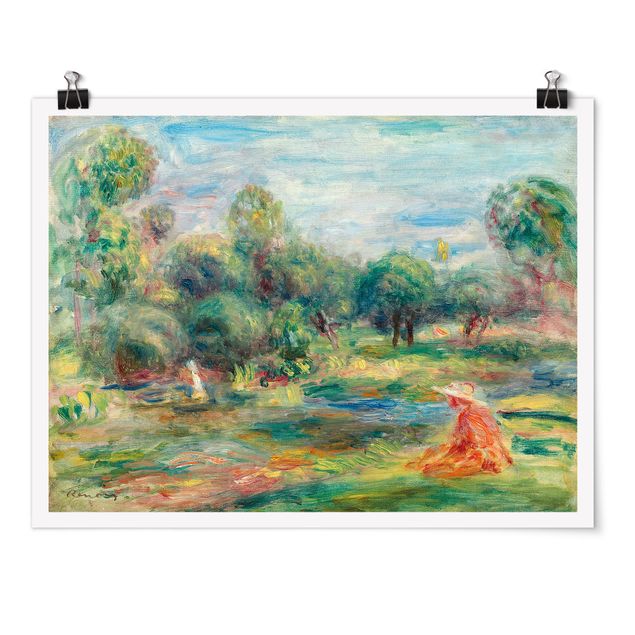 Poster Wald Auguste Renoir - Landschaft bei Cagnes