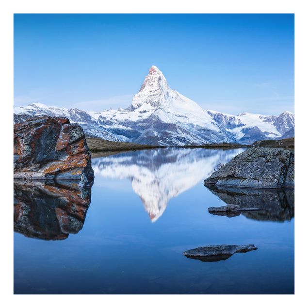 Spritzschutz Natur Stellisee vor dem Matterhorn