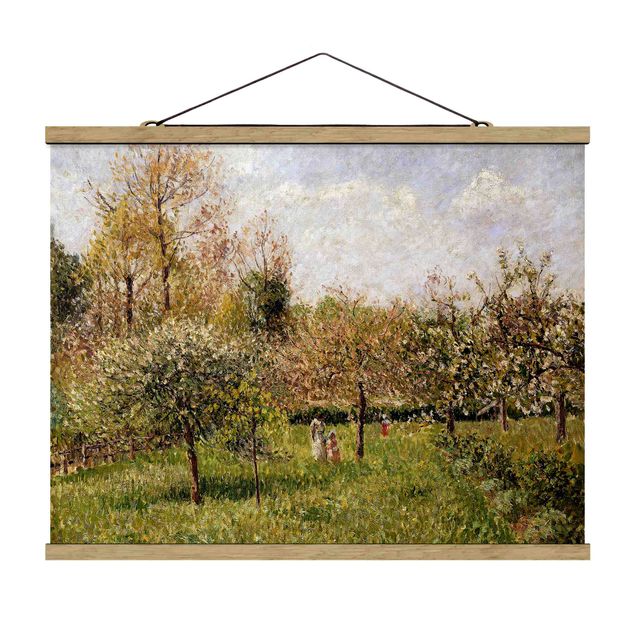Stoffbilder mit Posterleisten Camille Pissarro - Frühling in Eragny