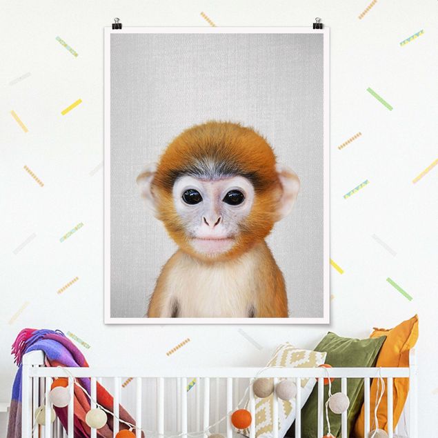 Poster Affen Baby Affe Anton