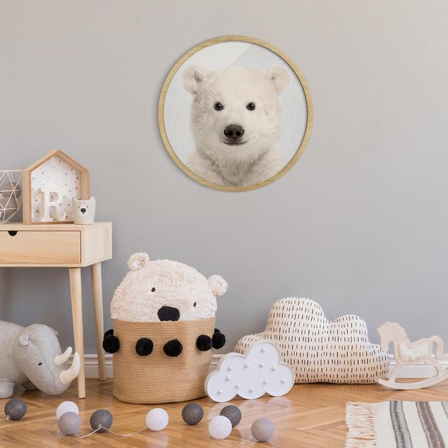 Tiere Bilder mit Rahmen Baby Eisbär Emil