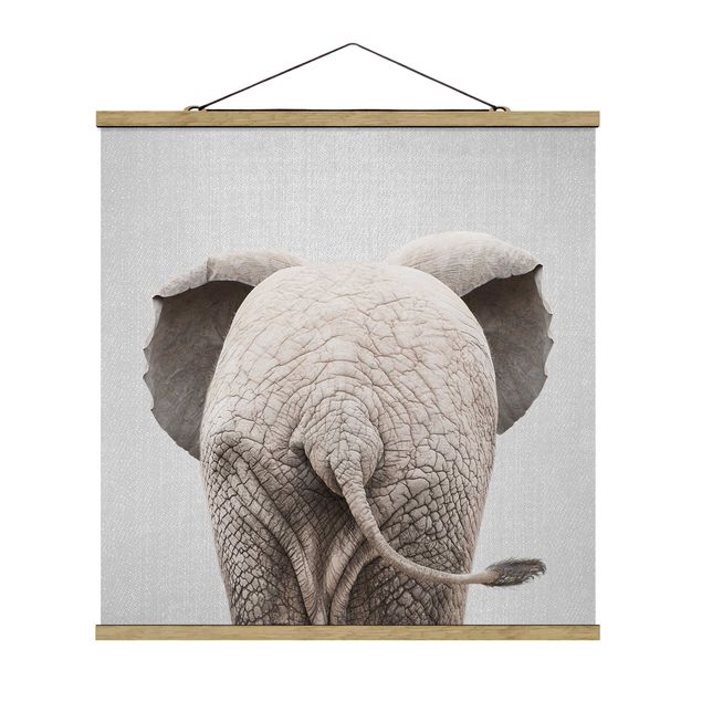 Moderne Poster Baby Elefant von hinten
