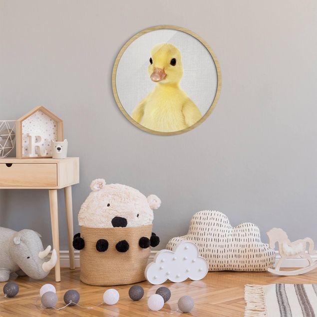 Tiere Bilder mit Rahmen Baby Ente Emma