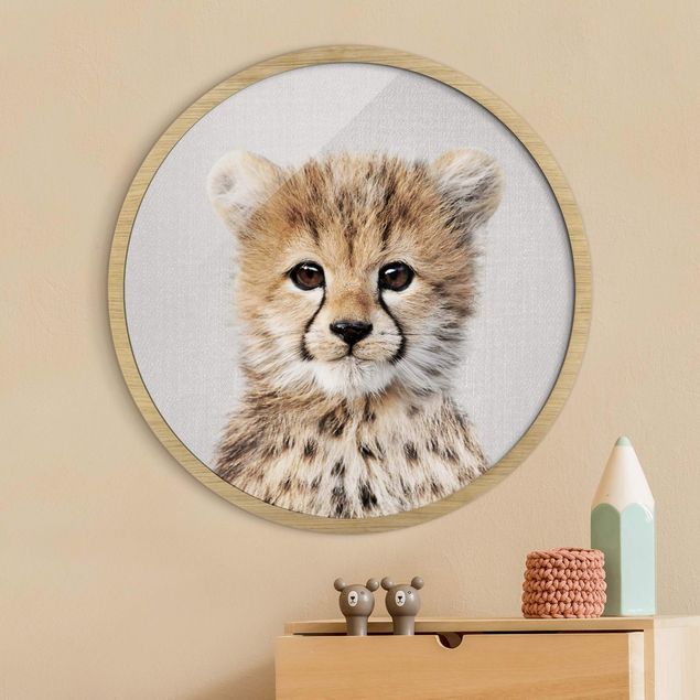 Moderne Bilder mit Rahmen Baby Gepard Gino