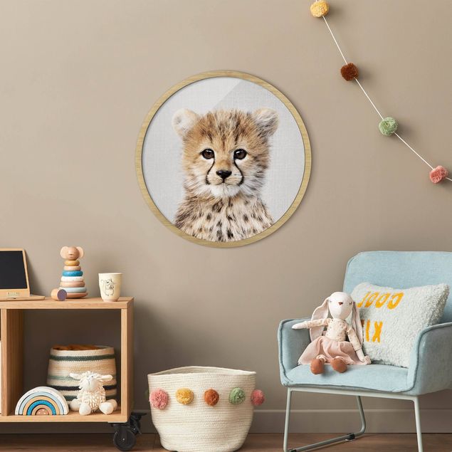 Tiere Bilder mit Rahmen Baby Gepard Gino
