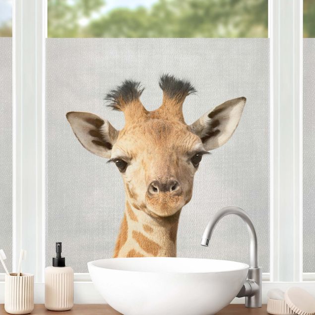 Fensterbilder Tiere Baby Giraffe Gandalf