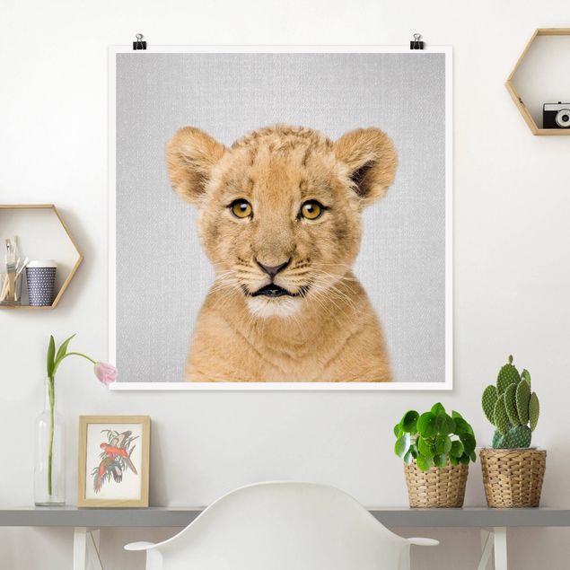 Poster Löwen Baby Löwe Luca