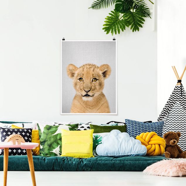 Tiere Poster Baby Löwe Luca