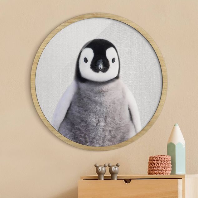 Moderne Bilder mit Rahmen Baby Pinguin Pepe