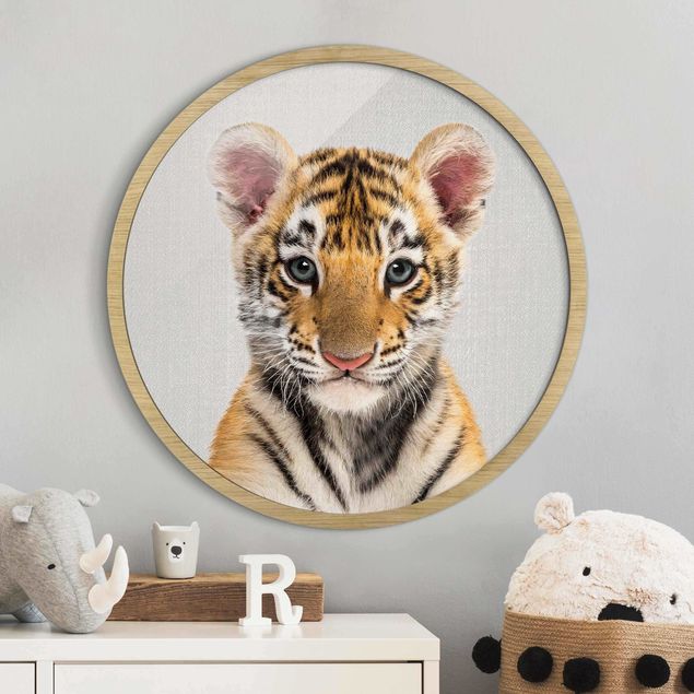 Moderne Bilder mit Rahmen Baby Tiger Thor