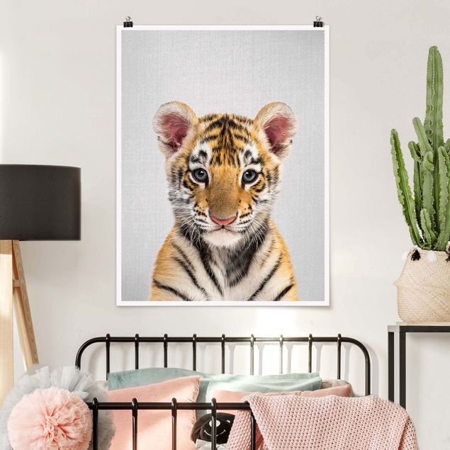 Poster Löwen Baby Tiger Thor