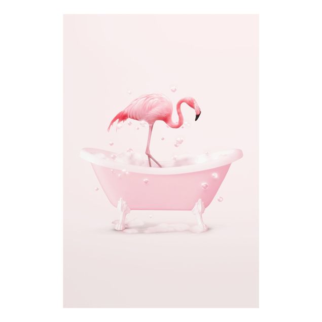 Wandbilder Badewannen Flamingo