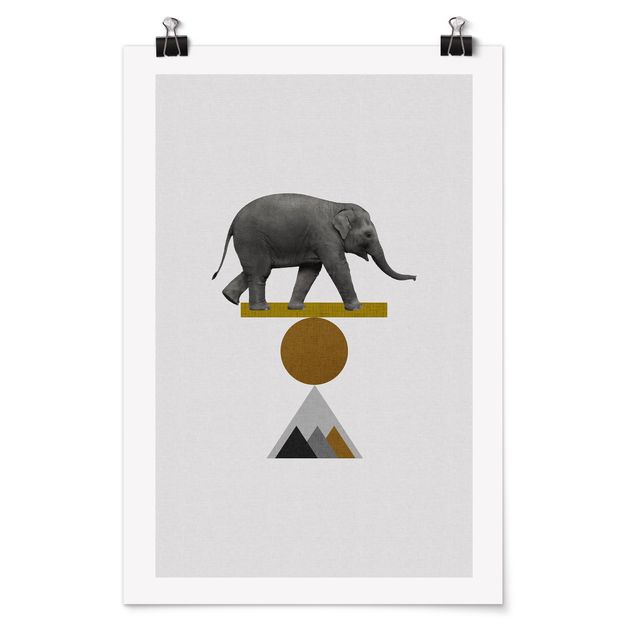 Poster kaufen Balancekunst Elefant