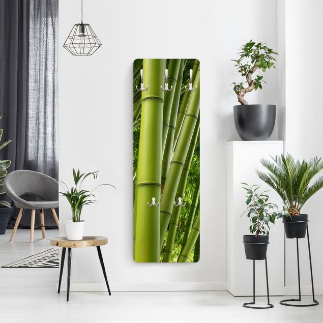 Wandgarderobe mit Motiv Bamboo Trees