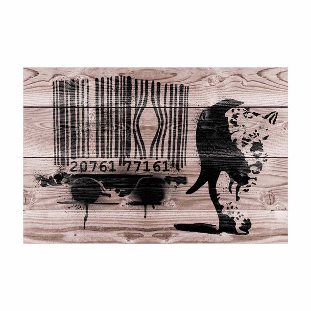 Vinyl-Matten Barcode Leopard - Brandalised ft. Graffiti by Banksy