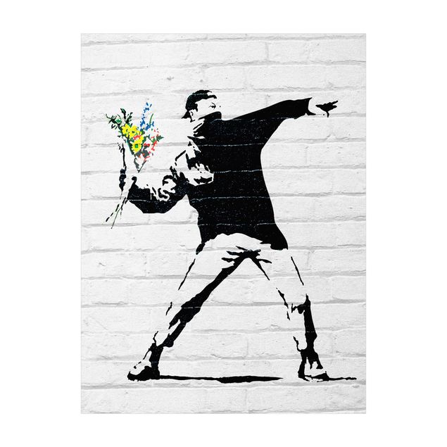 Vinyl-Teppich - Blumenwerfer - Brandalised ft. Graffiti by Banksy - Hochformat 3:4