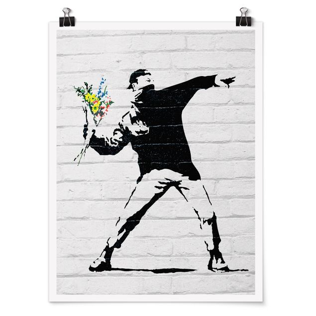 Poster kaufen Blumenwerfer - Brandalised ft. Graffiti by Banksy