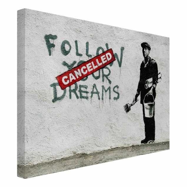 Leinwandbild - Banksy - Follow Your Dreams - Querformat - 4:3