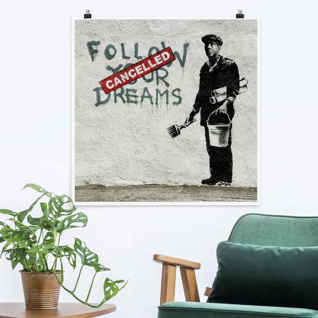 XXL Poster Follow Your Dreams - Brandalised ft. Graffiti by Banksy
