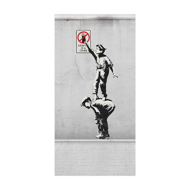 Vinyl-Teppich Graffiti Is A Crime - Brandalised ft. Graffiti by Banksy