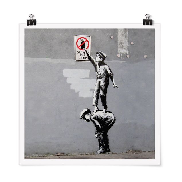 Poster Graffiti Is A Crime - Brandalised ft. Graffiti by Banksy