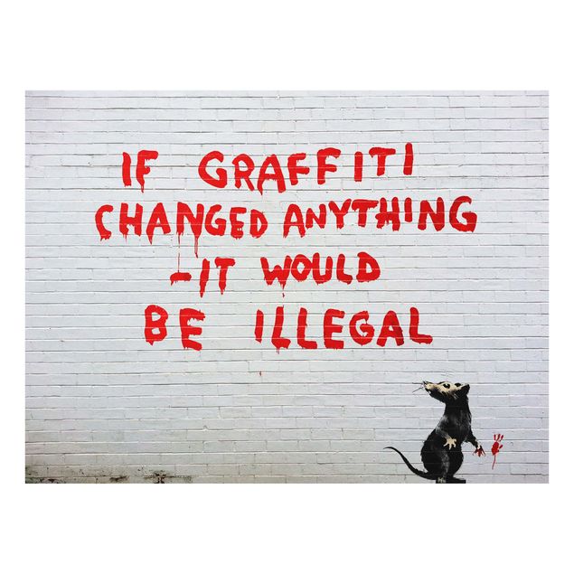 Glasbild - If Graffiti Changed Anything - Brandalised ft. Graffiti by Banksy - Querformat