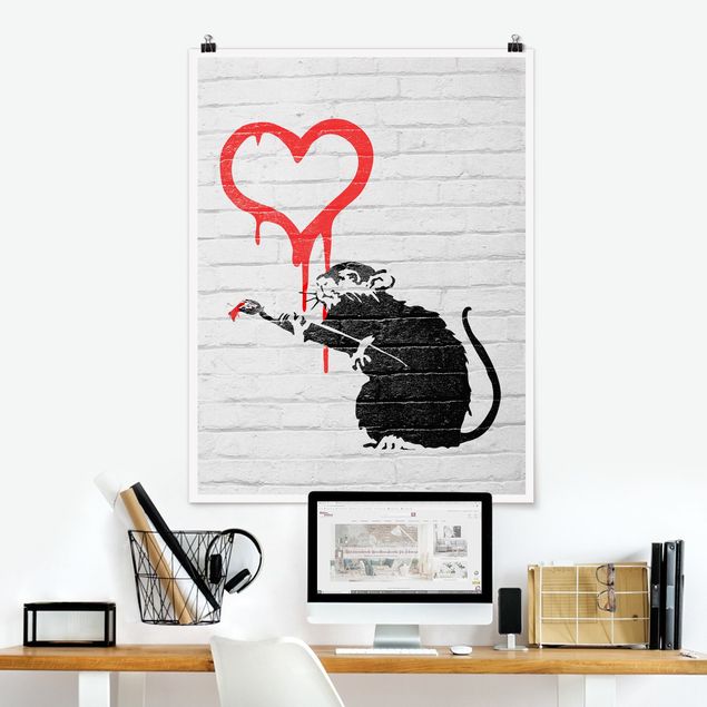 XXL Poster Love Rat - Brandalised ft. Graffiti by Banksy