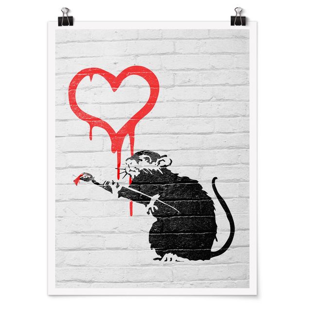 Poster Love Rat - Brandalised ft. Graffiti by Banksy