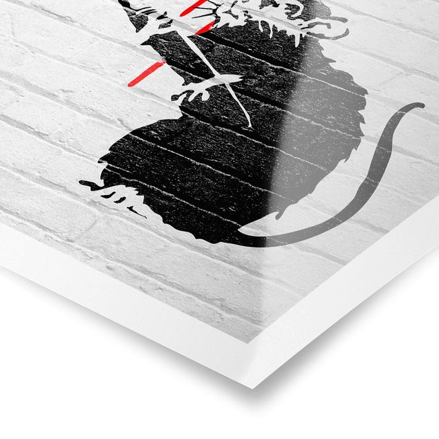Poster - Banksy - Love Rat - Hochformat 3:4