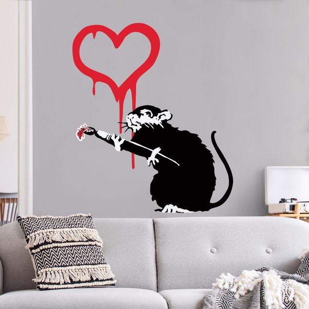 Wandaufkleber Love Rat - Brandalised ft. Graffiti by Banksy