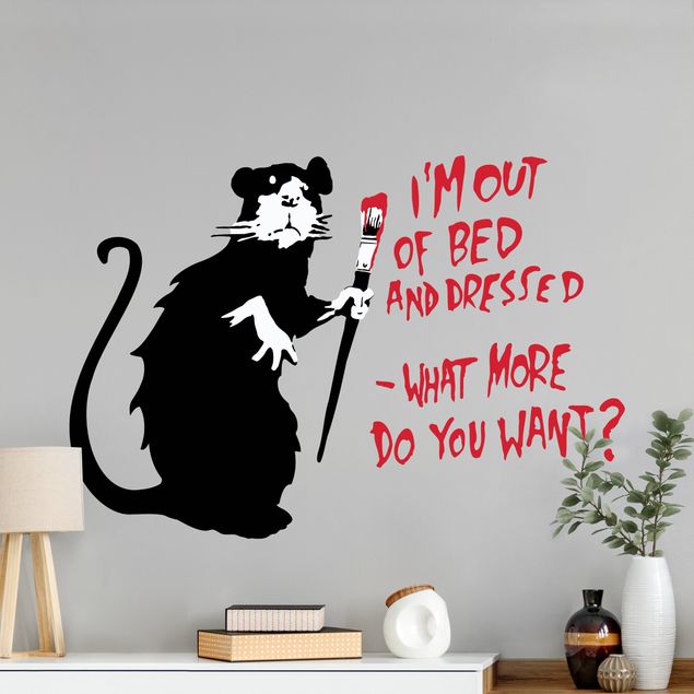 Wandaufkleber Out Of Bed Rat - Brandalised ft. Graffiti by Banksy